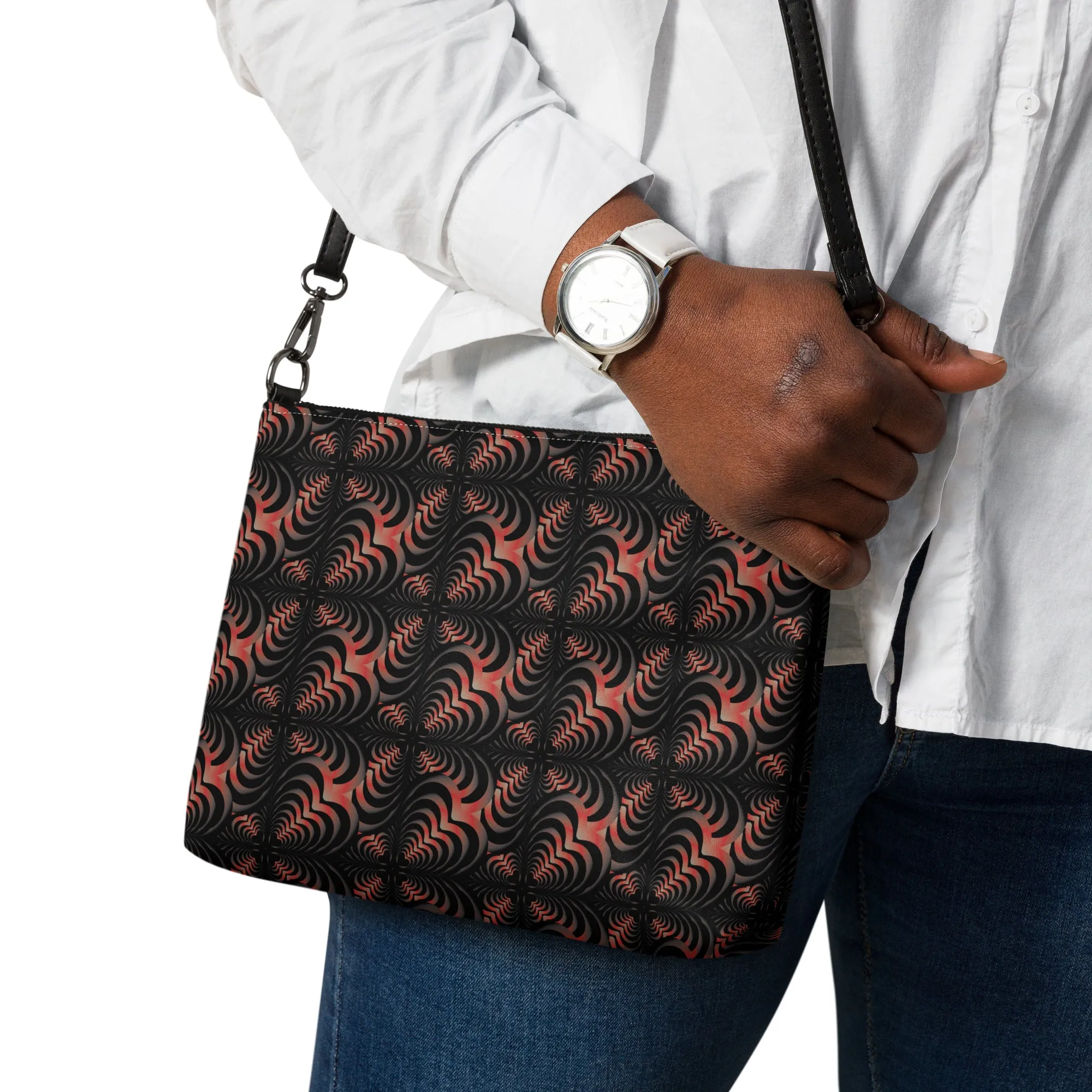 Zebra Love™ in Red gradient 1, Crossbody bag