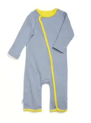 zip-up babygrow vintage grey