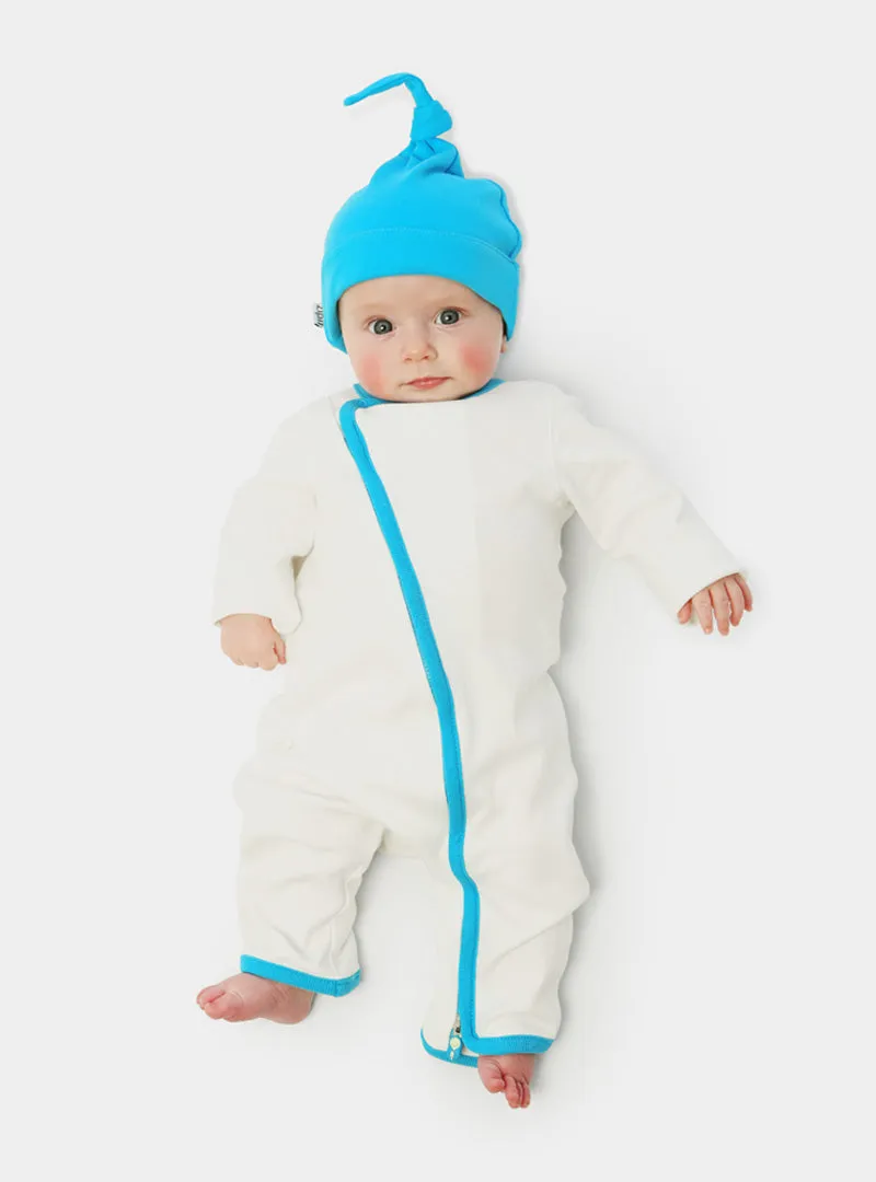 zip-up onesie - whites